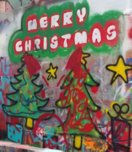 Christmas Graffiti Austin